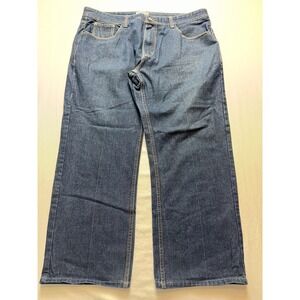 Ablanche New York Mens Wide Leg Denim Jeans Dark Wash 40x32 Streetwear Hip Hop